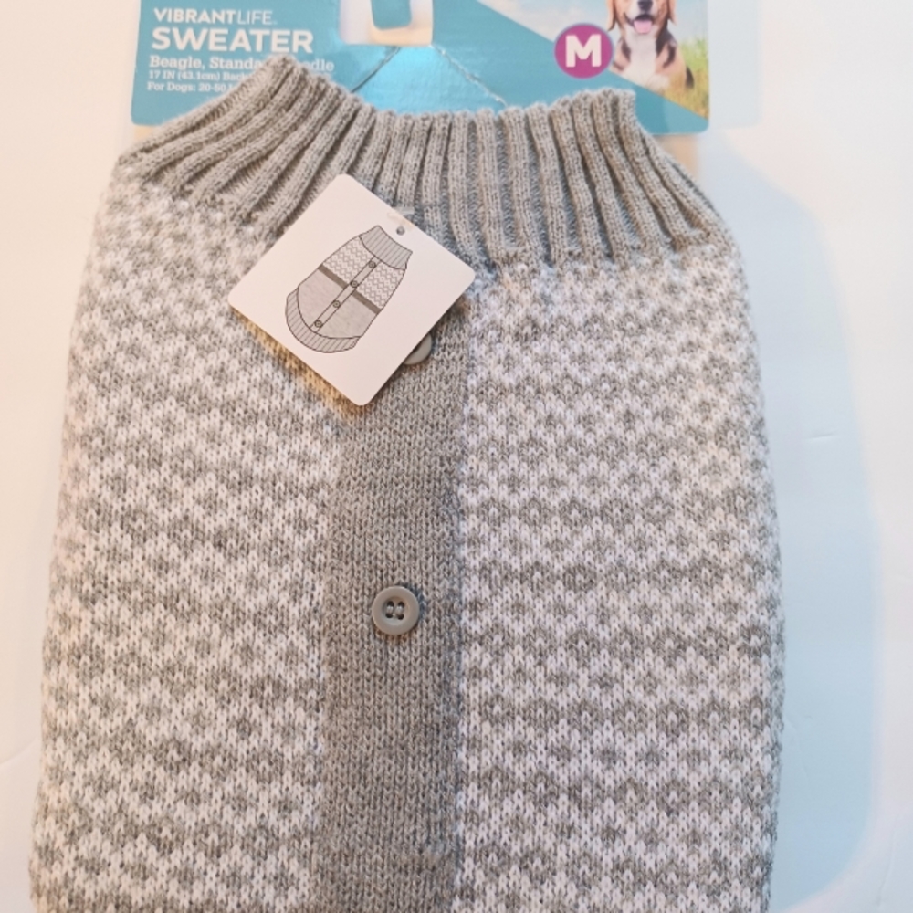 Gray Medium Dog Sweater